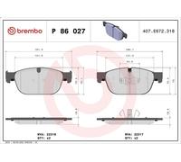 Juego de pastillas de freno BREMBO P 86 027 para VOLVO XC40 (536) 2 2017-2019