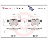 Juego de pastillas de freno BREMBO P 86 029 para VOLVO S90 II (234) 2 2016-2021
