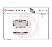 Juego De Pastillas De Freno Brembo P06010 Prime Line para Bmw Eje Delantero