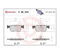 Juego De Pastillas De Freno Brembo P06070 Prime Line para Bmw Eje Delantero