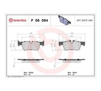 Juego De Pastillas De Freno Brembo P06094 Prime Line para Bmw Mini Eje Trasero