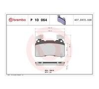 Juego De Pastillas De Freno Brembo P10064 Prime Line para Opel Vauxhall Tesla