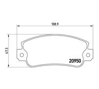 Juego De Pastillas De Freno Brembo P23021 Prime Line para Fiat Lancia