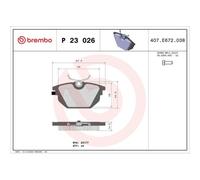 Juego De Pastillas De Freno Brembo P23026 Prime Line para Alfa Romeo Fiat Lancia