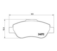 Juego De Pastillas De Freno Brembo P23097 Prime Line para Fiat Eje Delantero