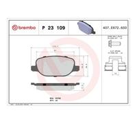 Juego De Pastillas De Freno Brembo P23109 Prime Line para Alfa Romeo Fiat Lancia