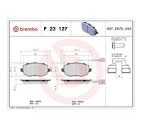Juego De Pastillas De Freno Brembo P23127 Prime Line para Lancia Eje Delantero