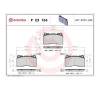 Juego De Pastillas De Freno Brembo P23154 Prime Line para Alfa Romeo