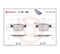 Juego De Pastillas De Freno Brembo P23180 Prime Line para Alfa Romeo Maserati