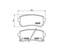 Juego De Pastillas De Freno Brembo P30025 Prime Line para Hyundai Kia Kia (dyk)