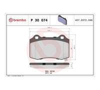 Juego De Pastillas De Freno Brembo P30074 Prime Line para Hyundai Jeep Tesla