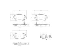 Juego De Pastillas De Freno Brembo P30098 Prime Line para Hyundai Kia