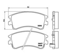 Juego De Pastillas De Freno Brembo P49032 Prime Line para Mazda Eje Delantero