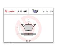 Juego De Pastillas De Freno Brembo P50032 Prime Line para Mercedes Benz