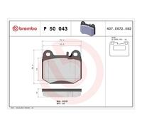 Juego De Pastillas De Freno Brembo P50043 Prime Line para Mercedes Benz