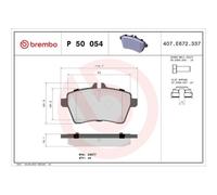 Juego De Pastillas De Freno Brembo P50054 Prime Line para Mercedes Benz