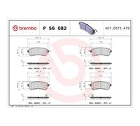 Juego De Pastillas De Freno Brembo P56082 Prime Line para Nissan Infiniti