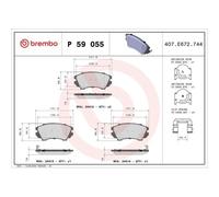 Brembo P 59 055 Pastillas de Frenos