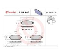 Brembo P 59 080 Pastillas de Frenos