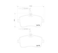 Juego De Pastillas De Freno Brembo P61109 Prime Line para Citroën Peugeot