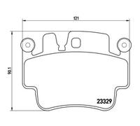 Juego De Pastillas De Freno Brembo P65009 Prime Line para Porsche Eje Delantero