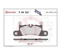 Juego De Pastillas De Freno Brembo P65027 Prime Line para Audi Porsche Seat VW