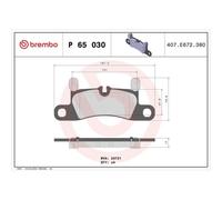 Juego De Pastillas De Freno Brembo P65030 Prime Line para Audi Porsche Seat VW
