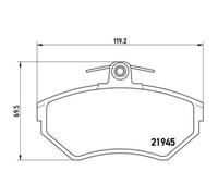 Juego De Pastillas De Freno Brembo P85032 Prime Line para Audi Seat Skoda VW