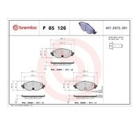 Juego De Pastillas De Freno Brembo P85126 Prime Line para Audi Seat Skoda VW