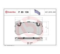 Pastillas de freno P 85 136 BREMBO para AUDI BENTLEY