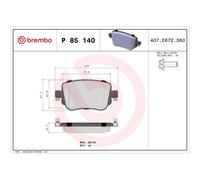 Juego De Pastillas De Freno Brembo P85140 Prime Line para Audi Seat Skoda VW