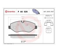 Juego De Pastillas De Freno Brembo PA6026 Prime Line para Iveco Irisbus
