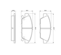 Pastillas de freno Low-Metallic 0 986 424 289 BOSCH para ROVER HONDA