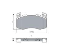 Bosch BP2737 Pastillas de freno - Eje delantero - certificación ECE-R90-1 juego de 4 pastillas