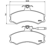 Juego de pastillas de freno delanteras BREMBO P 23 022