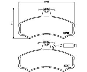 Juego de pastillas de freno delanteras BREMBO P 23 022