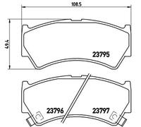 Juego de pastillas de freno delanteras BREMBO P 79 013