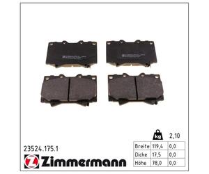 Juego de pastillas de freno delanteras ZIMMERMANN 23524.175.1