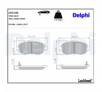 Juego de pastillas de freno DELPHI LP1140, delante