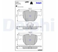 DELPHI LP1863 Juego de pastillas de freno