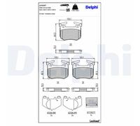 Juego de pastillas de freno DELPHI LP3397, atrás