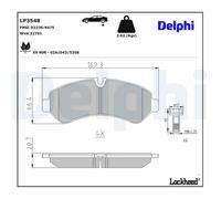 DELPHI Juego de 4 pastillas de freno para MERCEDES-BENZ: Sprinter (Ref: LP3548)