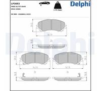 Juego de pastillas de freno DELPHI LP3693, delante