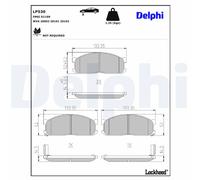 DELPHI LP530 Juego de pastillas de freno