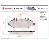Juego de pastillas de freno, freno de disco BREMBO P50050