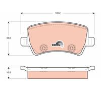 Juego de pastillas de freno, freno de disco TRW GDB1685