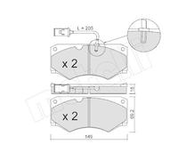 Juego De Pastillas De Freno Metelli 22-0014-3 para Iveco Eje Delantero