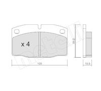 Juego De Pastillas De Freno Metelli 22-0044-0 para Opel Eje Delantero