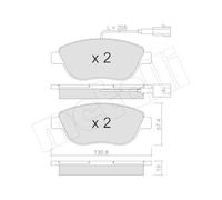 Juego De Pastillas De Freno Metelli 22-0322-3 para Fiat Lancia Abarth