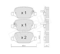 metelligroup 22-0324-4 - Made in Italy - Pastillas de Freno